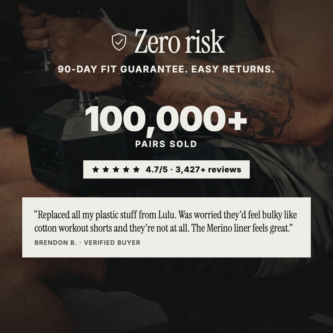 The Apex Short - (100% Organic Cotton + 100% Merino Wool Liner)