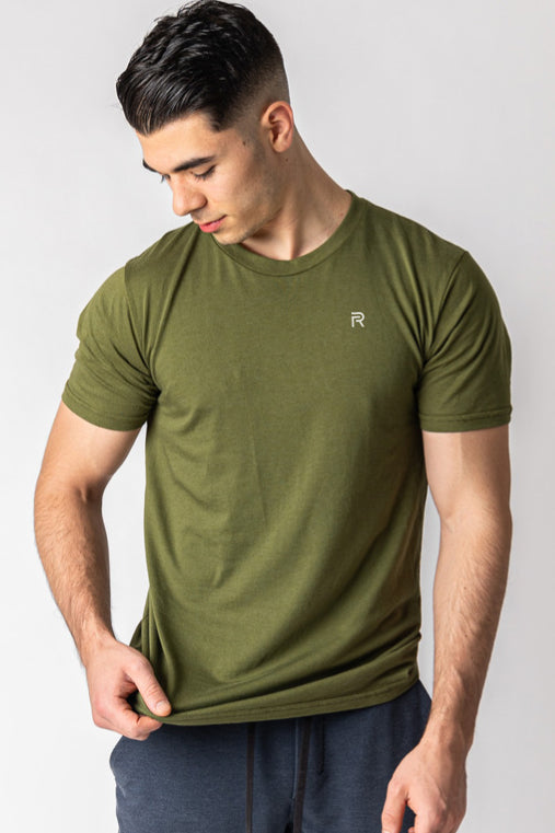 Ryker Hemp Blend Gym Tee - Pine (20% OFF)