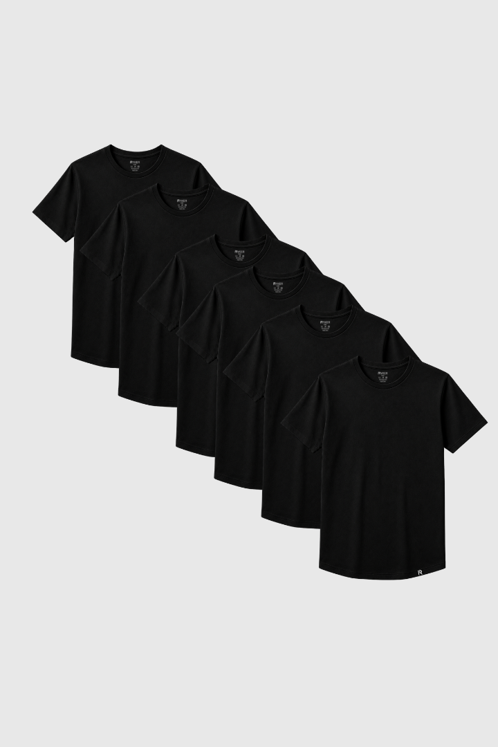 The Essential Gym Tee - 100% Organic Cotton - 6 Pack