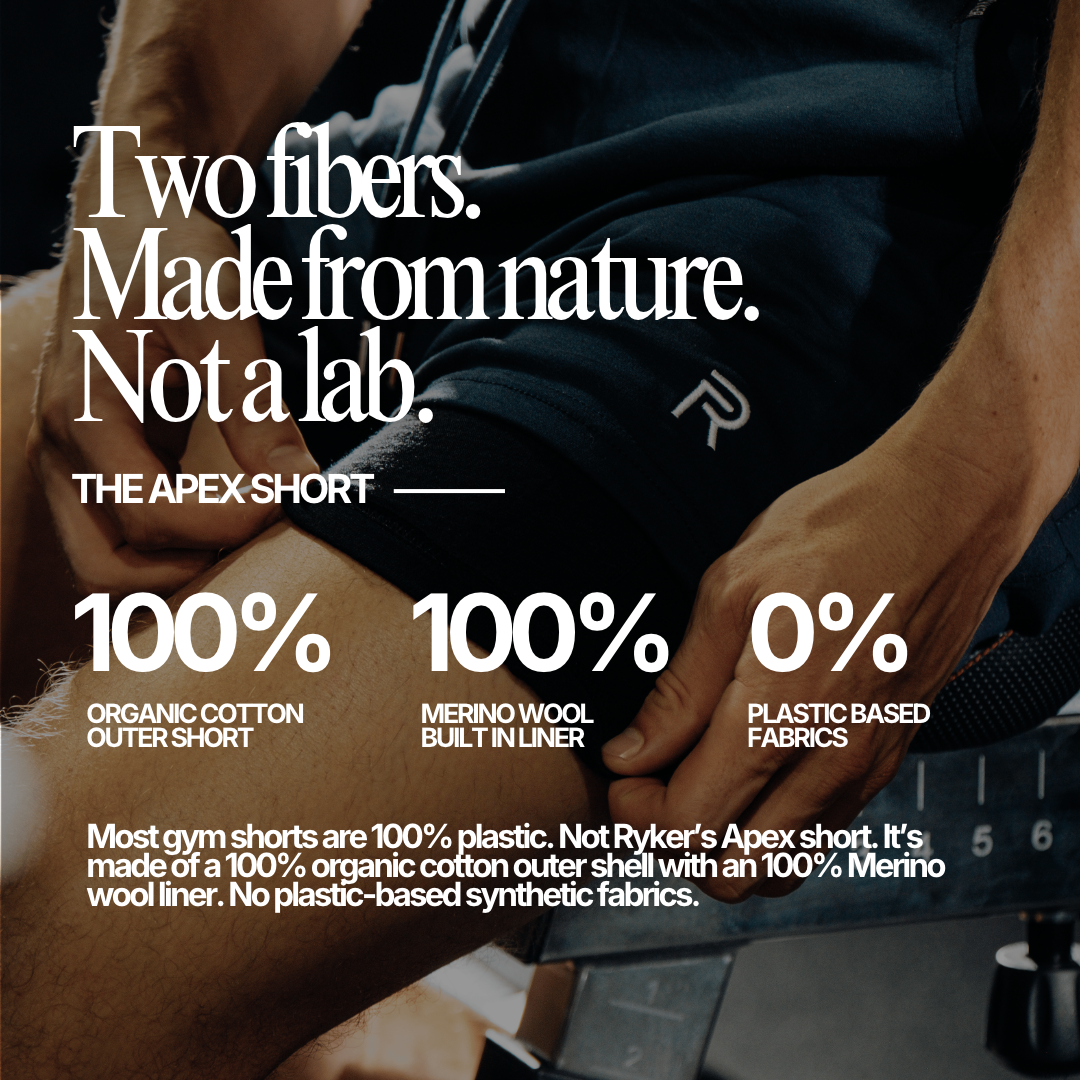 The Apex Short - (100% Organic Cotton + 100% Merino Wool Liner)