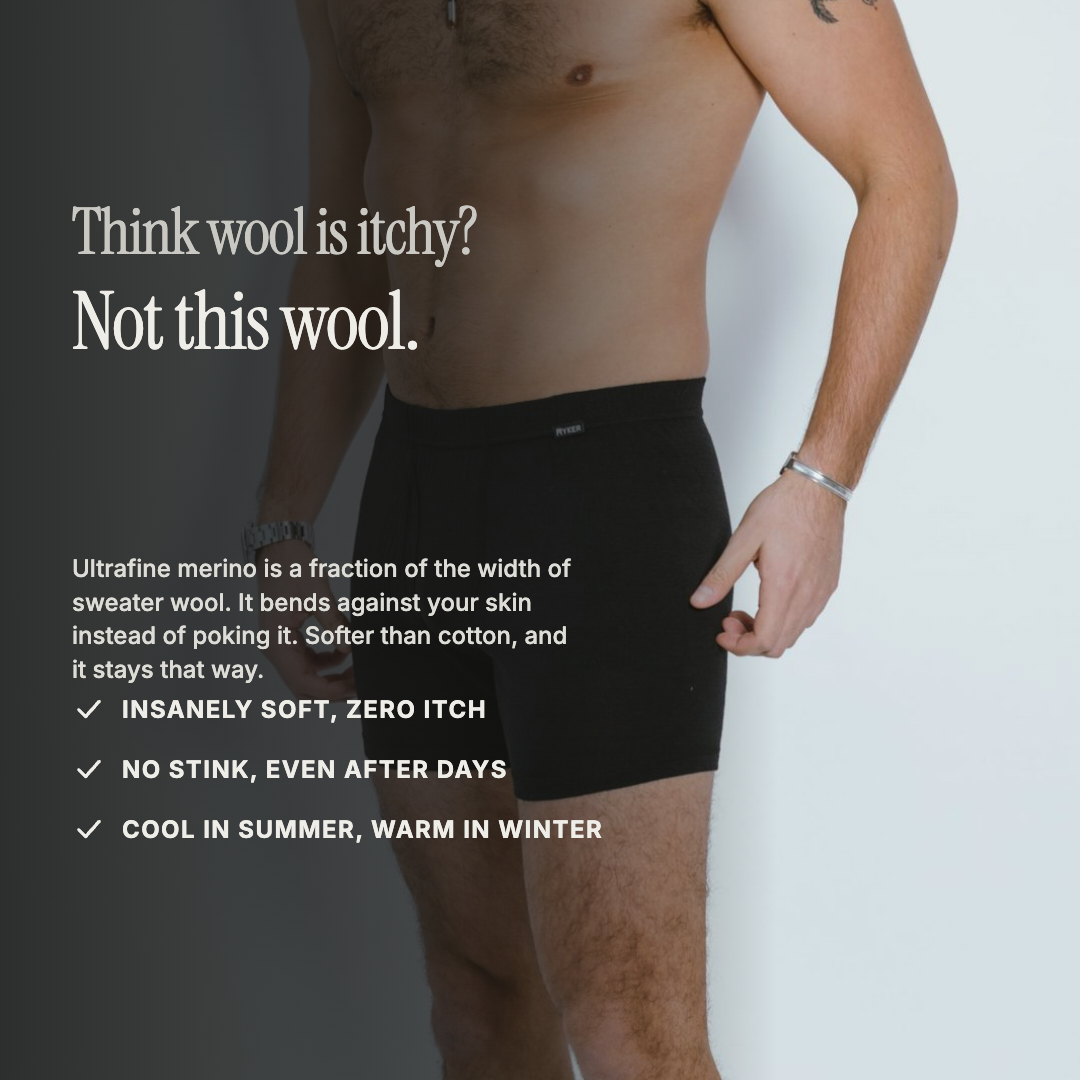 The Titan 100% Merino Wool Boxer Brief