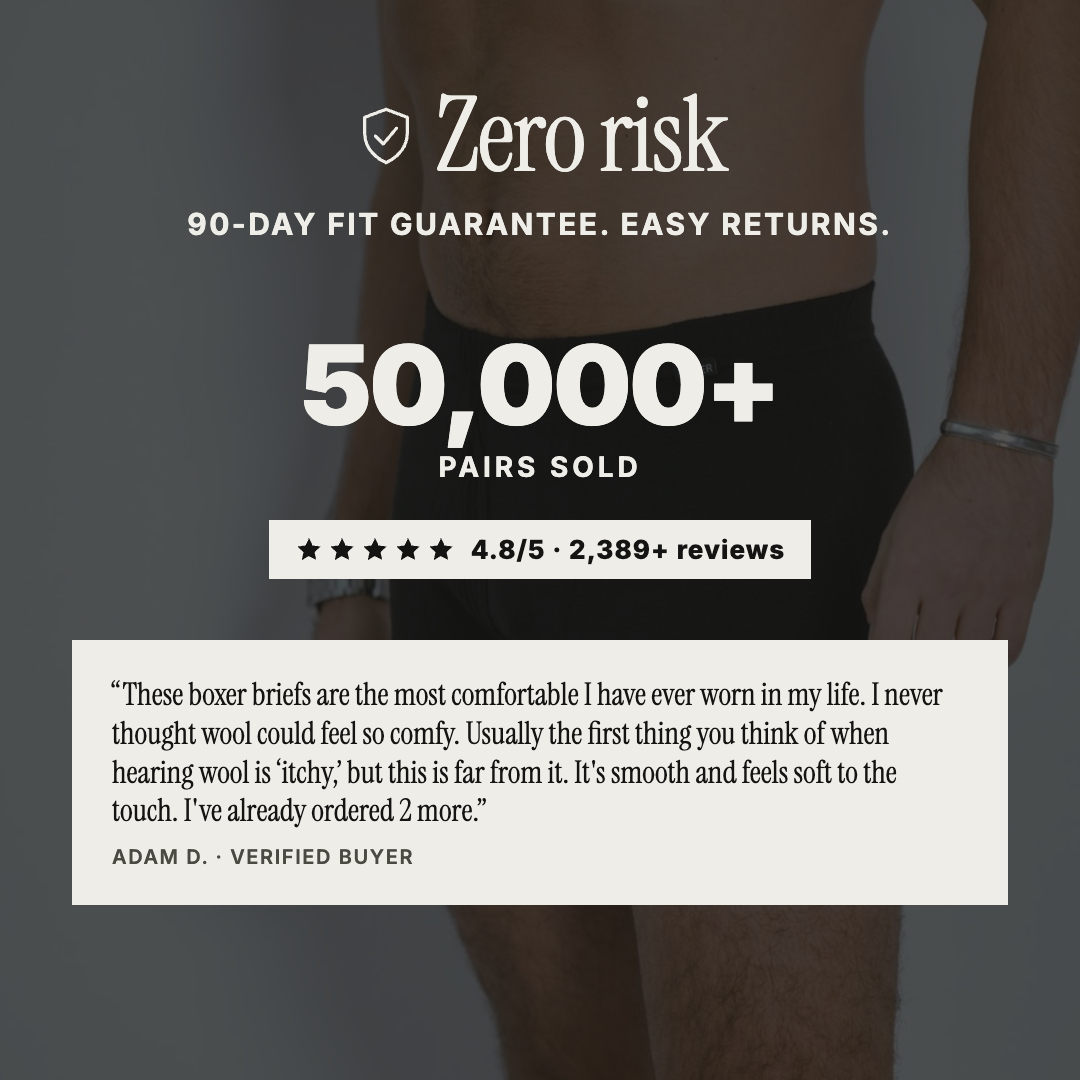 The Titan 100% Merino Wool Boxer Brief